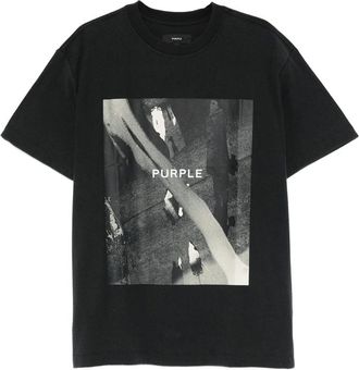 Purple Graphic-print T-shirt