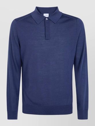 Paul Smith mens knitted polo sweater long sleeves