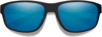 Smith Redding 2 64mm Sunglasses in Matte Black /Blue Mirror at Nordstrom