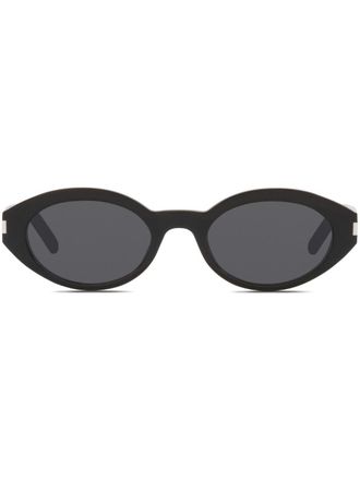Saint Laurent Eyewear Zonnebril met ovalen montuur - Zwart