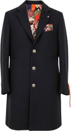Bharnaba The Nigeria Coat - Heren - Mantel - Blauw - M - Polyester - Jassen