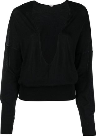 Saint Laurent V-Neck Sweater - Womens - Spandex/Elastane/Fabric