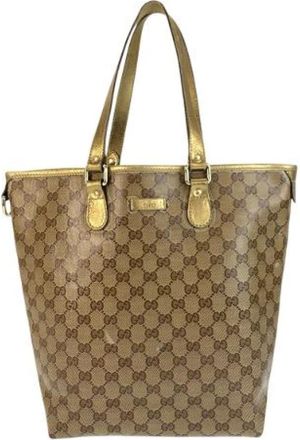 Gucci Pre-owned Tote Bags, female, Beige, Size: ONE SIZE Pre-owned Plastic Tote Bag