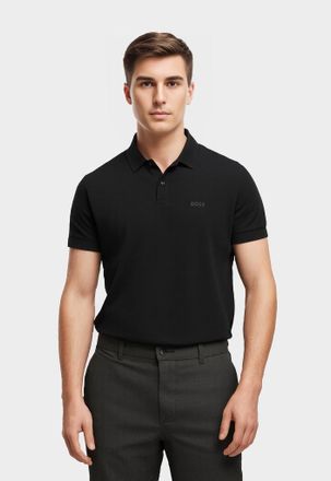 Boss Green by Hugo Boss Poloshirt BOSS GREEN Pio, Herren, Gr. XXL, schwarz (schwarz001), Jersey, Obermaterial: 100% Baumwolle, unifarben, regular fit normal, Rundhals, abgest
