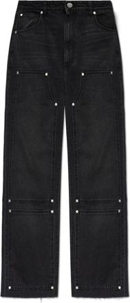 44 Label Group Jeans met onafgewerkte zomen - Heren - Regular Fit Jeans - Zwart - S - Katoen - Jeans