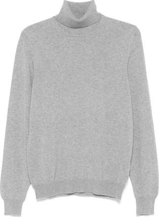 Fedeli Trui met col - Heren - Cashmere truien - Grijs - M - Kasjmier - Truien & Vesten