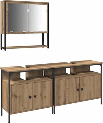 vidaXL Juego de muebles de baño 3 pcs Marrón 80 x 30 x 60 cm Vidaxl