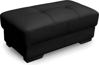 Vente-Unique Puf de piel METROPOLITAN II - Negro