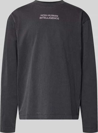 Wood Wood Sweatshirt mit Rundhalsausschnitt Modell Ryan in Dunkelgrau, Größe XXL