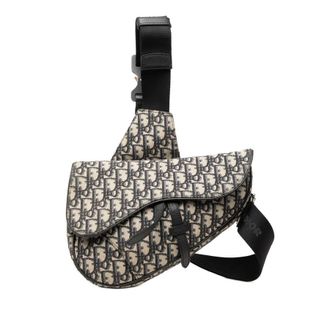 Dior Pre-owned Dior Oblique Canvas Saddle Crossbody Unisex V1ETZ9GQDQCVXTRM