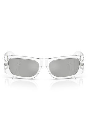 Versace 57mm Pillow Sunglasses in Crystal at Nordstrom