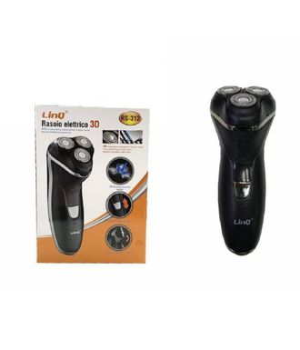 Trade Shop Afeitadora El&eacute;ctrica 3d Inal&aacute;mbrica Recargable 3 Cabezales Cuchillas De Acero Barba Bigote Rs-312