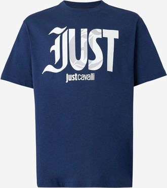Just Cavalli Baumwoll-T-Shirt mit Logo-Print