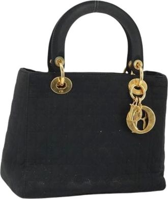 Dior Pre-owned Handbags, female, Black, Size: ONE SIZE Pre-owned Vintage Nylon Hand Bag