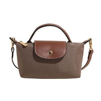 Generic Womens Fashion Colorblock Mini Crossbody Bag Solid Color Square Purse with Adjustable Strap Elegant (Brown)