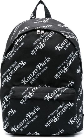 Kenzo x Verdy Kenzogram backpack - men - Cotton/Calf Leather/Polyester - OS - Black