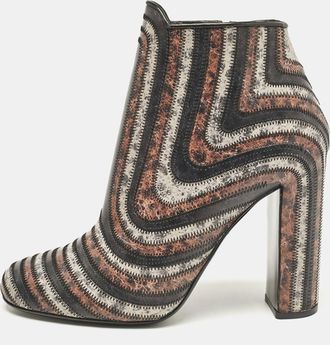 Ferragamo Multicolor Leather Ankle Length Boots