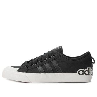 adidas Nizza Oversize Heel Logo - Core Black Gum EF5713