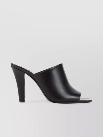 Saint Laurent leather high heel mules