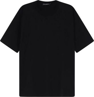Dolce & Gabbana T-shirt met ronde hals - Heren - T-shirts - Zwart - S - Katoen - Tops