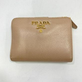 Prada Saffiano Beige Wallet (Bi-Fold) (Pre-Owned)