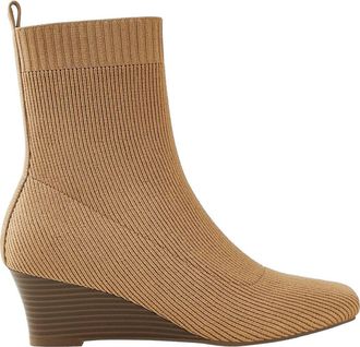 Vivaia Margot Wedge Bootie Square-Toe Water-Repellent Boots in Nutmeg at Nordstrom, Size 9.5