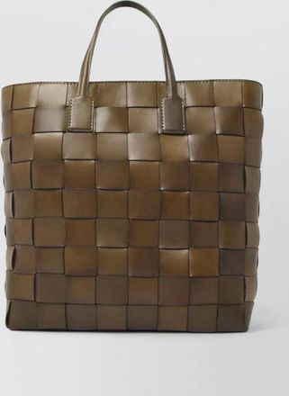 Dragon Diffusion vintage mesh tote leather tote bag