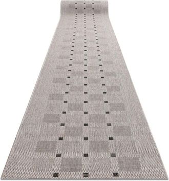 RugsX Rugsx - Alfombra De Pasillo Sizal Floorlux Modelo 20079 Plateado /negro 200 Cm Beige 200x280 Cm