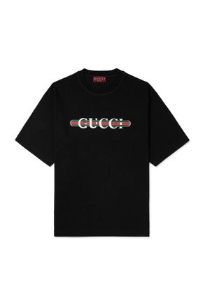 Tシャツ・カットソー GUCCI Men T Shirts 787890XJGJ3 BEIGE GUCCI - Logo Detail T-shirt Gucci