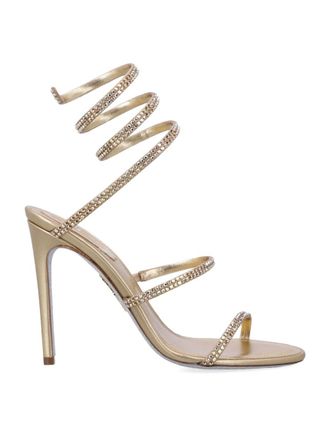 Rene Caovilla Golden Cleo Heels
