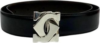 Cartier Pre-owned Vintage Leather Belt - Dames - Vintage Accessoires - Zwart - ONE Size - Vintage