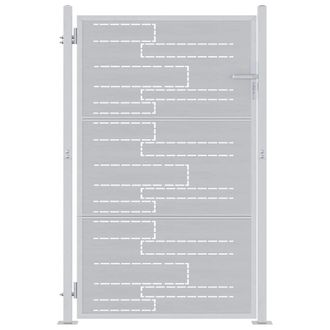 vidaXL Puerta De Jard&iacute;n Plateado 85 X 120 Cm Acero Inoxidable Vidaxl