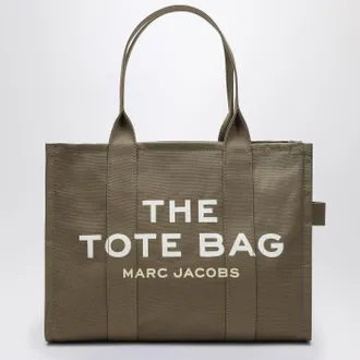 Marc Jacobs Slate Green Canvas Large Tote Bag