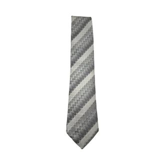 Missoni Cravatta in seta con motivo grigio e bianco - - Accessories - unisex - Multicolore - ONE SIZE