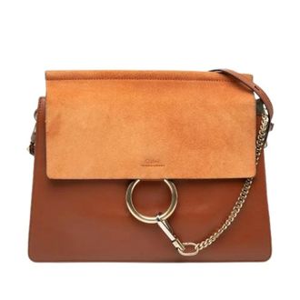 Chlo&eacute; Pre-owned Faye Crossbody Bag - Dames - Pre-owned - Bruin - Maat: ONE Size Leer