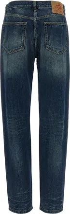 Prada Womens Blue Cotton Straight-Leg Jeans Clothing