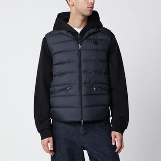Moncler Gilet Lechtal imbottito con zip blu navy