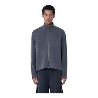 Our Legacy Shrunken Fullzip Sweatshirt - male - Our Legacy - Zip-throughs - Gray - L - Sweatshirts & Hoodies