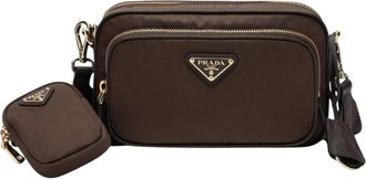 Prada Dames, Tassen, Bruin, Maat: ONE Size Nylon