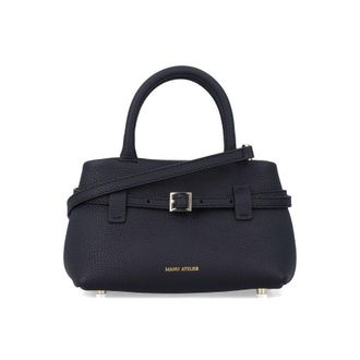 Manu Atelier Manu Atelier Le Cambon 20 Black Leather Bag Calf Shoulder