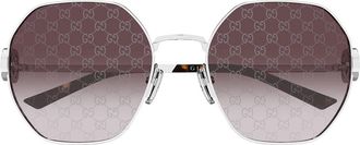 Gucci Sunglasses Gg2046 S 004 Silver/Red Woman