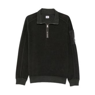 C.P. Company C.P. Company - Sudadera de cuello alto con media cremallera - Knitwear - Hombre - Negro - XL