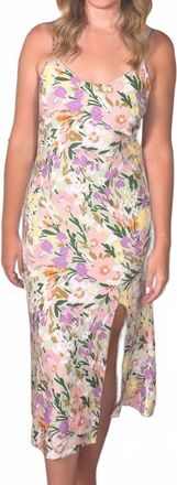 Sadie & Sage Flower Field Midi Dress In Mint Multi