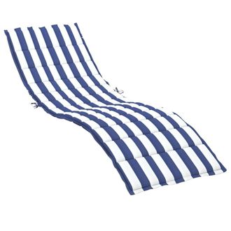vidaXL Coj&iacute;n De Tumbona Tela Oxford A Rayas Azul Y Blanco Vidaxl