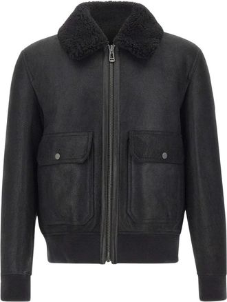 Belstaff Northwind Shearling Jacket - Heren - Bomber jackets - Zwart - XL - Jassen