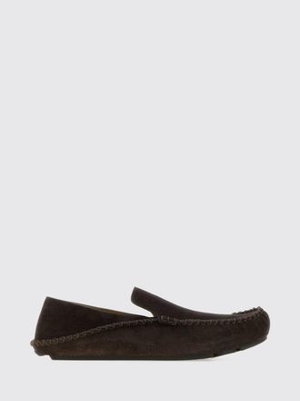 Loewe Rambla Suede Calfskin Driver Loafers with Rubber Sole