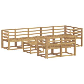 vidaXL Conjunto De Sof&aacute;s De Exterior 9 Pcs Blanco Vidaxl