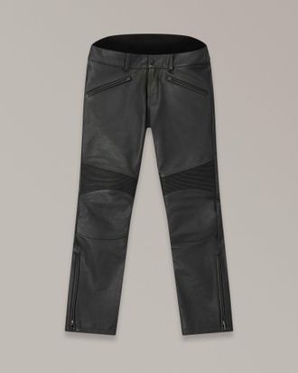 Belstaff Belstaff Pantalones Para Moto Mcgregor para hombre Cuero flor NEGRO 46