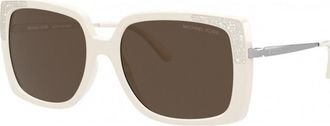 Michael Kors Womens MK2131-334273 MK2131 56 334273 Rochelle Sunglasses - White - One Size