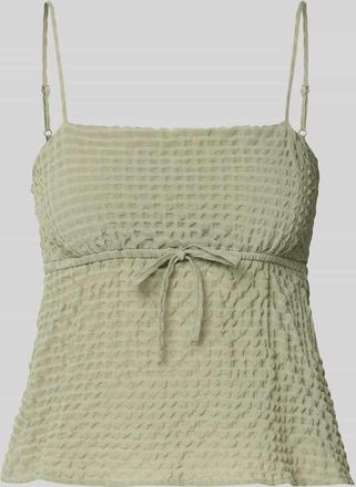 Review Babydoll-Top aus Seersucker mit Schn&uuml;rung in Schilf, Gr&ouml;&szlig;e XL